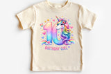 Birthday Girl Tenth Birthday Unicorn | PNG Print File