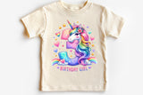 Birthday Girl Third Birthday Unicorn | PNG Print File
