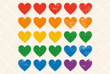 Pride Flag Hearts | LGBTQ Pride PNG File