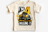 Fourth Birthday Construction Truck | PNG Print File