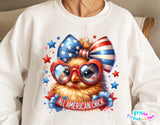 All American Chick | Fourth of July | PNG Sublimation File