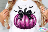 Pink Glitter Pumpkin | Breast Cancer Awareness PNG File