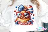 All American Chick | Fourth of July | PNG Sublimation File