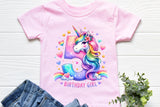 Birthday Girl Fifth Birthday Unicorn | PNG Print File