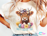 Highland Cow | Easter PNG FIle