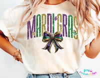 Mardi Gras Bow | PNG Sublimation File