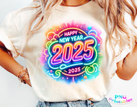 New Years 2025 Neon | PNG Sublimation File