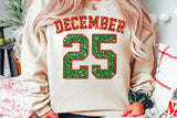 December 25 Sequin | Christmas Sublimation PNG