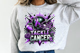 Tackle Cancer Football Purple | PNG Sublimation File
