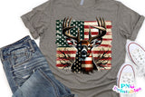 American Flag and Deer | Hunting PNG Print File