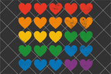 Pride Flag Hearts | LGBTQ Pride PNG File