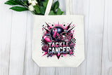 Tackle Cancer Football Pink and Navy | PNG Sublimation File