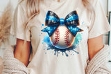 Baseball With Bow | PNG Sublimation File