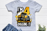 Fourth Birthday Construction Truck | PNG Print File