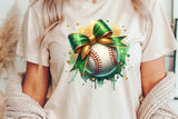 Baseball With Bow | PNG Sublimation File