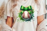 Baseball With Bow | PNG Sublimation File