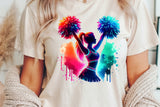 Neon Cheerleader | PNG Sublimation File