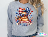 All American Chick | Fourth of July | PNG Sublimation File