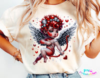 Cupid Rhinestone and Glitter | Valentines PNG Sublimation File