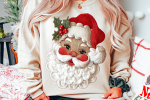 Faux Yarn Santa | Christmas Sublimation PNG
