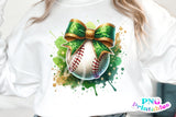 Baseball With Bow | PNG Sublimation File