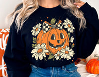 Jack-o-lantern with Bow | Halloween Sublimation PNG