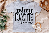 Play Date Material | Toddler SVG Cut File