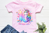 Birthday Girl Tenth Birthday Unicorn | PNG Print File