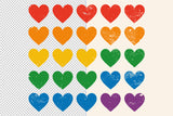 Pride Flag Hearts | LGBTQ Pride PNG File