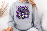 Tackle Cancer Football Purple | PNG Sublimation File