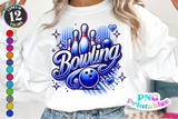 Airbrushed Bowling | PNG Sublimation File