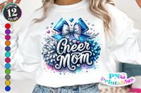 Sequin Cheer Mom | PNG Sublimation File