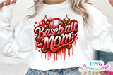 Baseball Mom Airbrushed | PNG Sublimation File