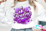 Airbrushed Bowling | PNG Sublimation File