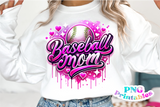 Baseball Mom Airbrushed | PNG Sublimation File