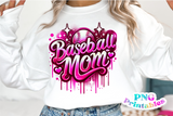 Baseball Mom Airbrushed | PNG Sublimation File