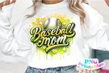 Baseball Mom Airbrushed | PNG Sublimation File