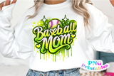 Baseball Mom Airbrushed | PNG Sublimation File