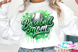 Baseball Mom Airbrushed | PNG Sublimation File