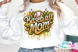 Baseball Mom Airbrushed | PNG Sublimation File