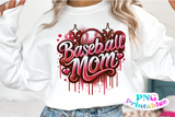 Baseball Mom Airbrushed | PNG Sublimation File