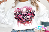 Baseball Mom Airbrushed | PNG Sublimation File