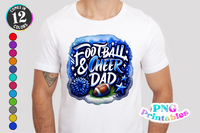 Football and Cheer Dad | PNG Sublimation File