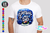 Football and Cheer Dad | PNG Sublimation File