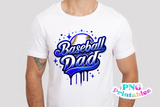 Baseball Dad Airbrushed | PNG Sublimation File