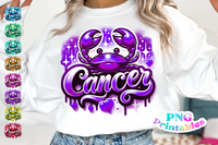 Cancer Airbrushed | Zodiac PNG File