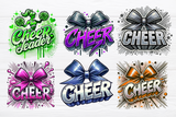 Airbrushed Cheer PNG Bundle 1