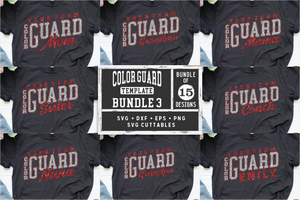 Color Guard SVG Template Bundle 3