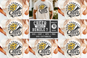 Cheer svg Bundle 7 - Cheer Template Bundle of 13