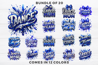 Airbrushed and Sequins Dance png Bundle